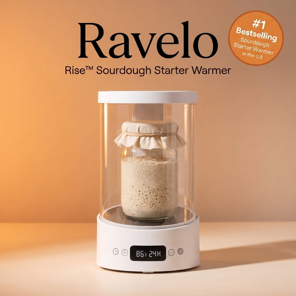 Ravelo Rise™ Sourdough Starter Warmer